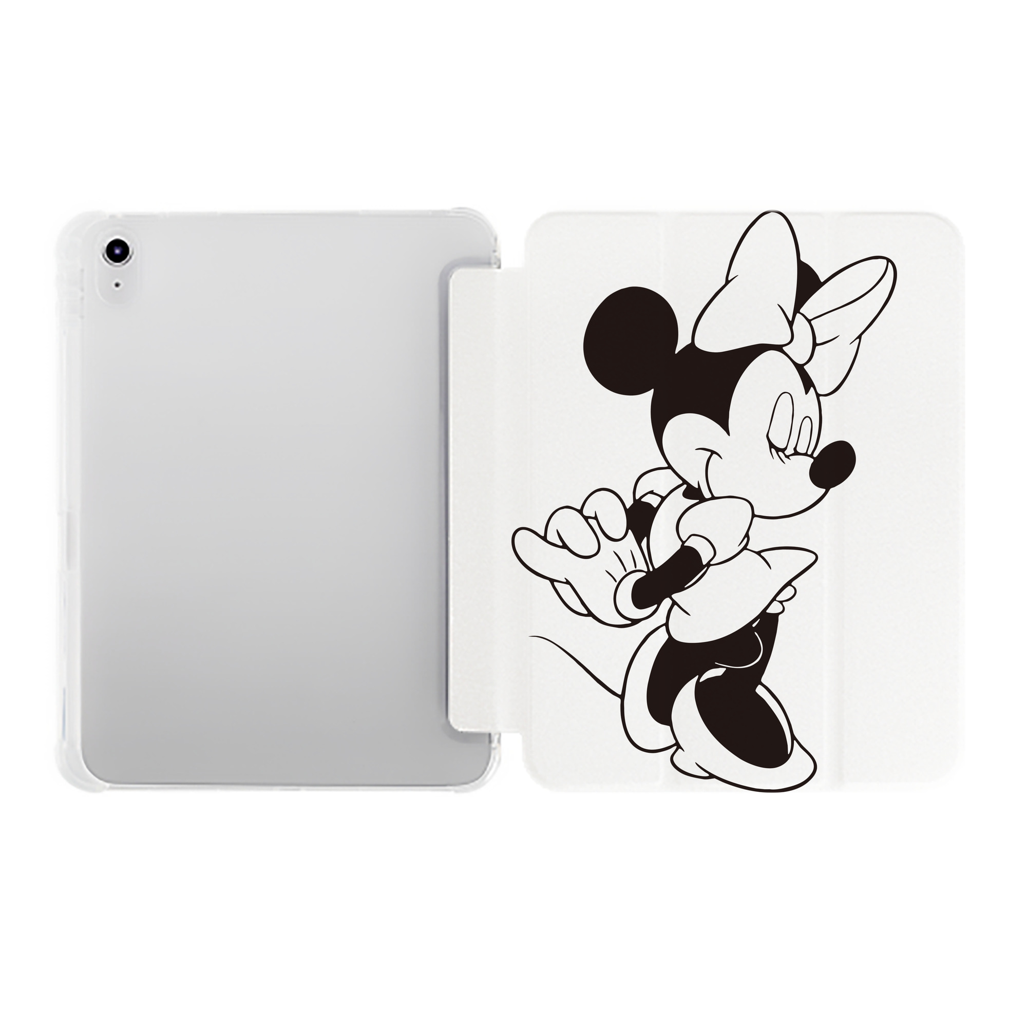 （画像用） ミッキーマウス Mickey Mouse IPad ケース ペン収納付き 三つ折りスタンド PUレザー×シリコン 対応機種9.5/10.5/10.9インチ